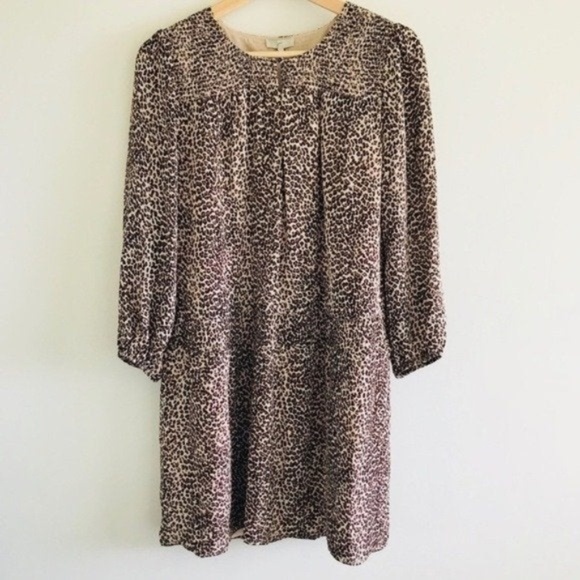 Joie Selva Leopard Print Silk Dress XS